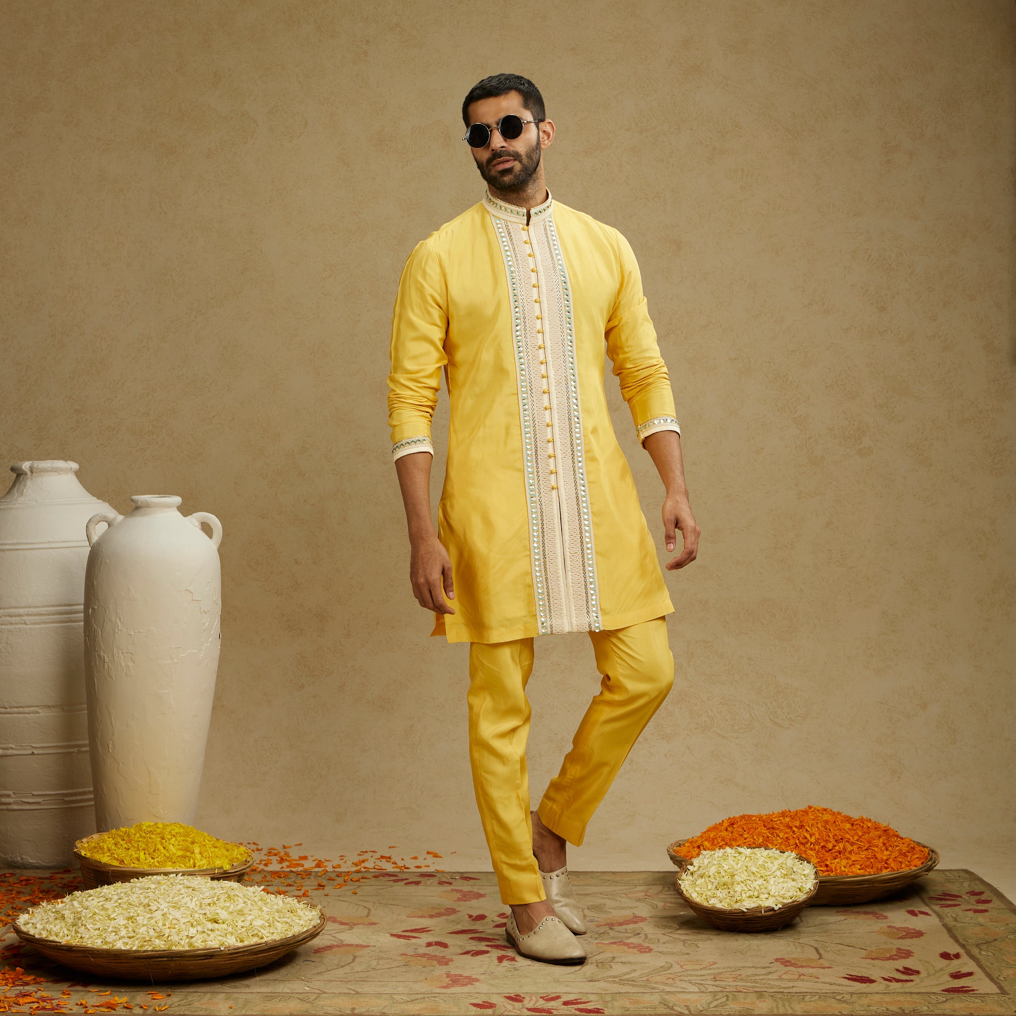 DANDELION FRONT WORK KURTA SET