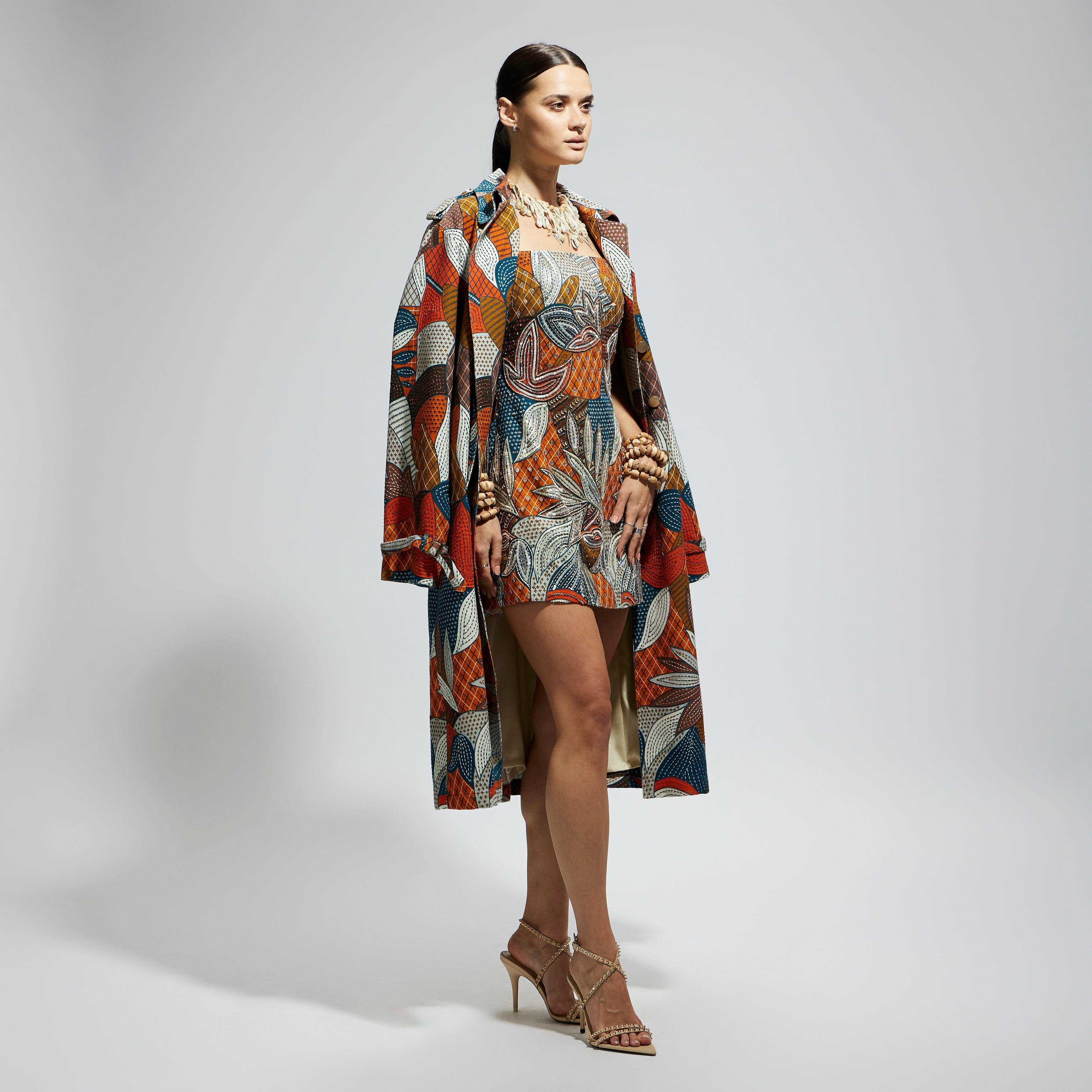 SAMSARA: ABSTRACT TRENCH COAT