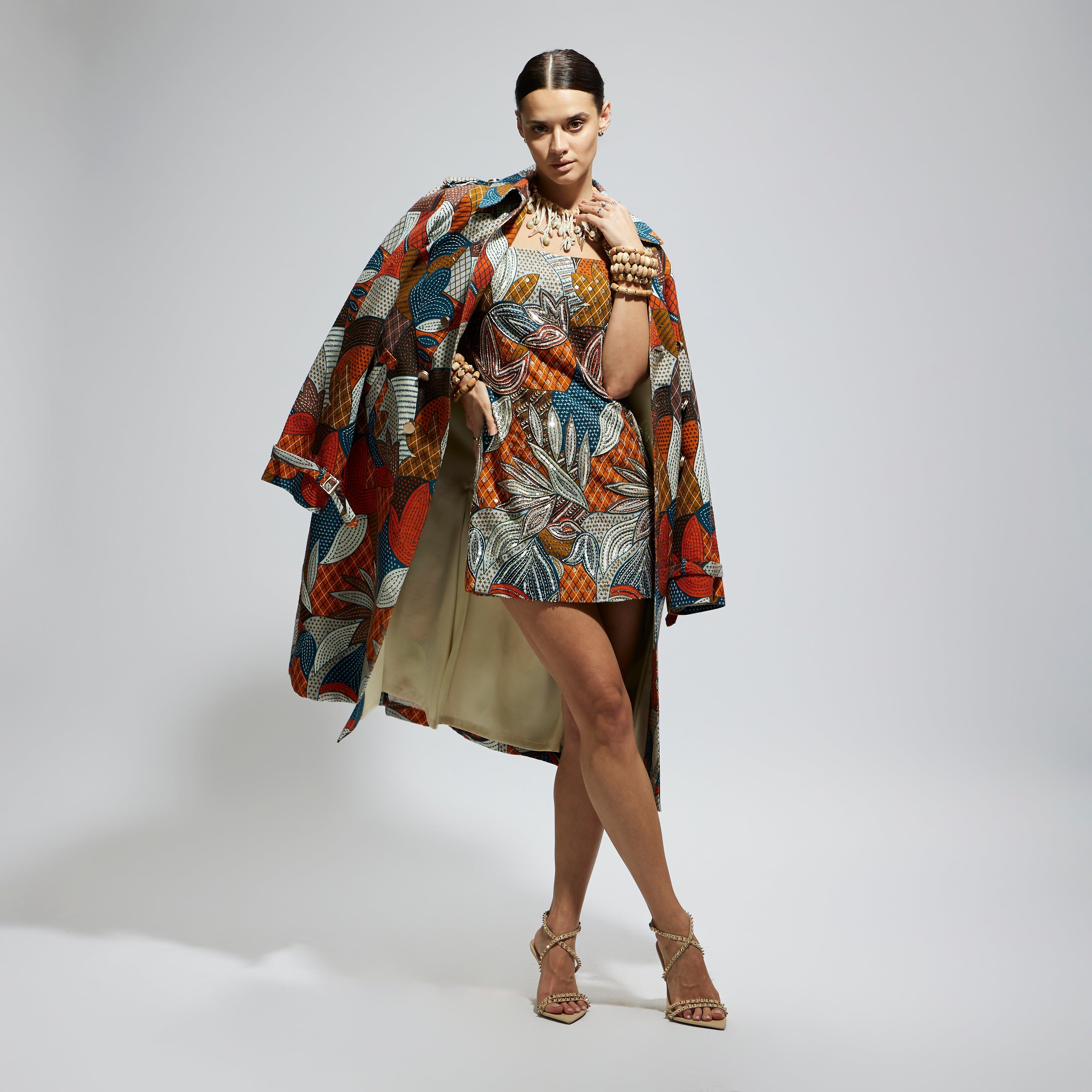 SAMSARA: ABSTRACT TRENCH COAT