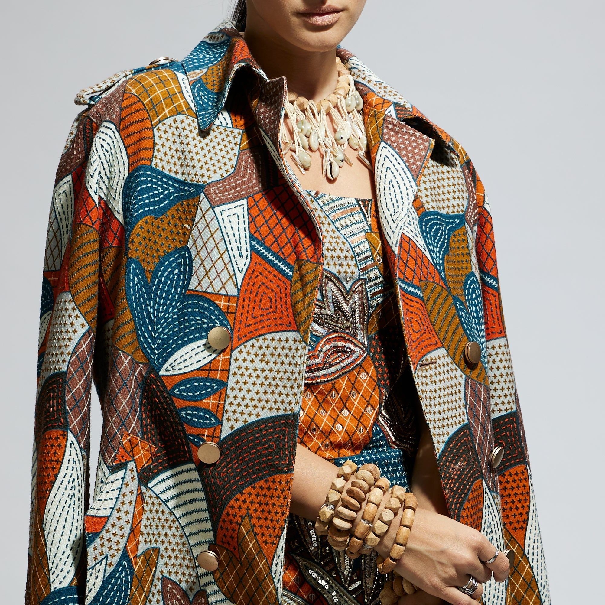 SAMSARA: ABSTRACT TRENCH COAT