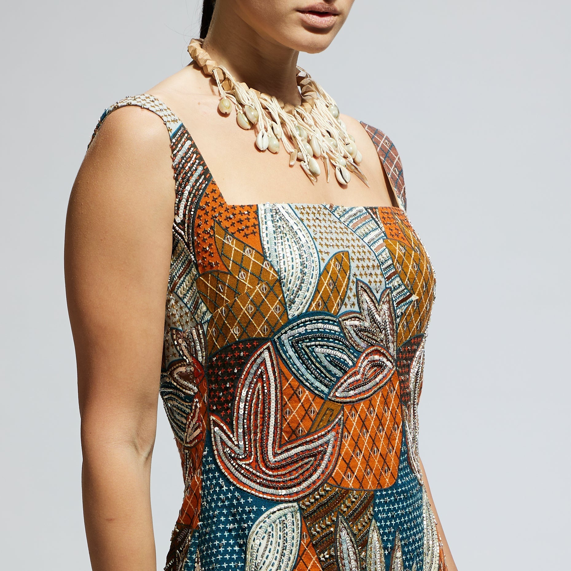 SAMSARA: ABSTRACT ENGINEERED TEXTILE EMBELLISHED MINI