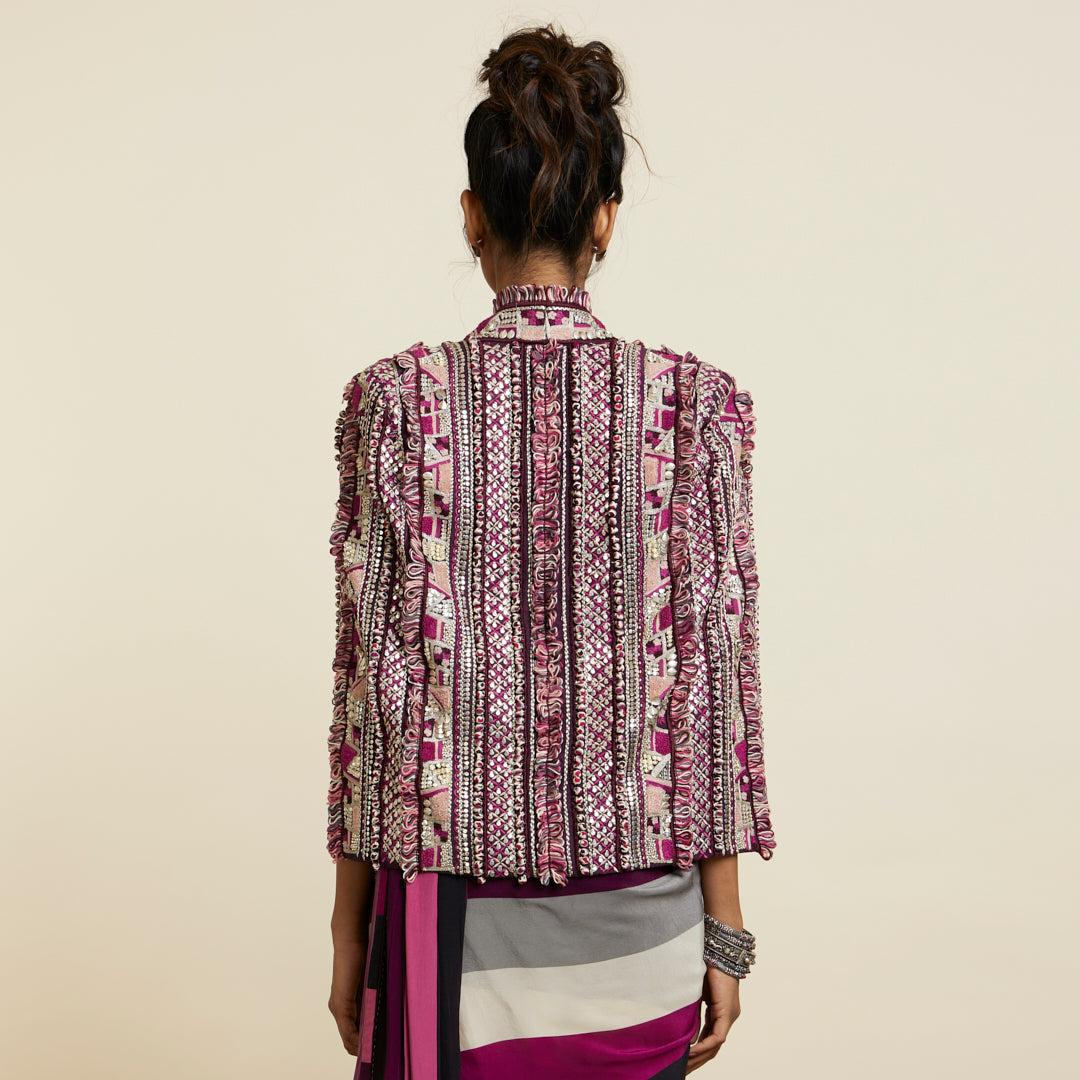 MERLOT ABSTRACT NOOR JACKET