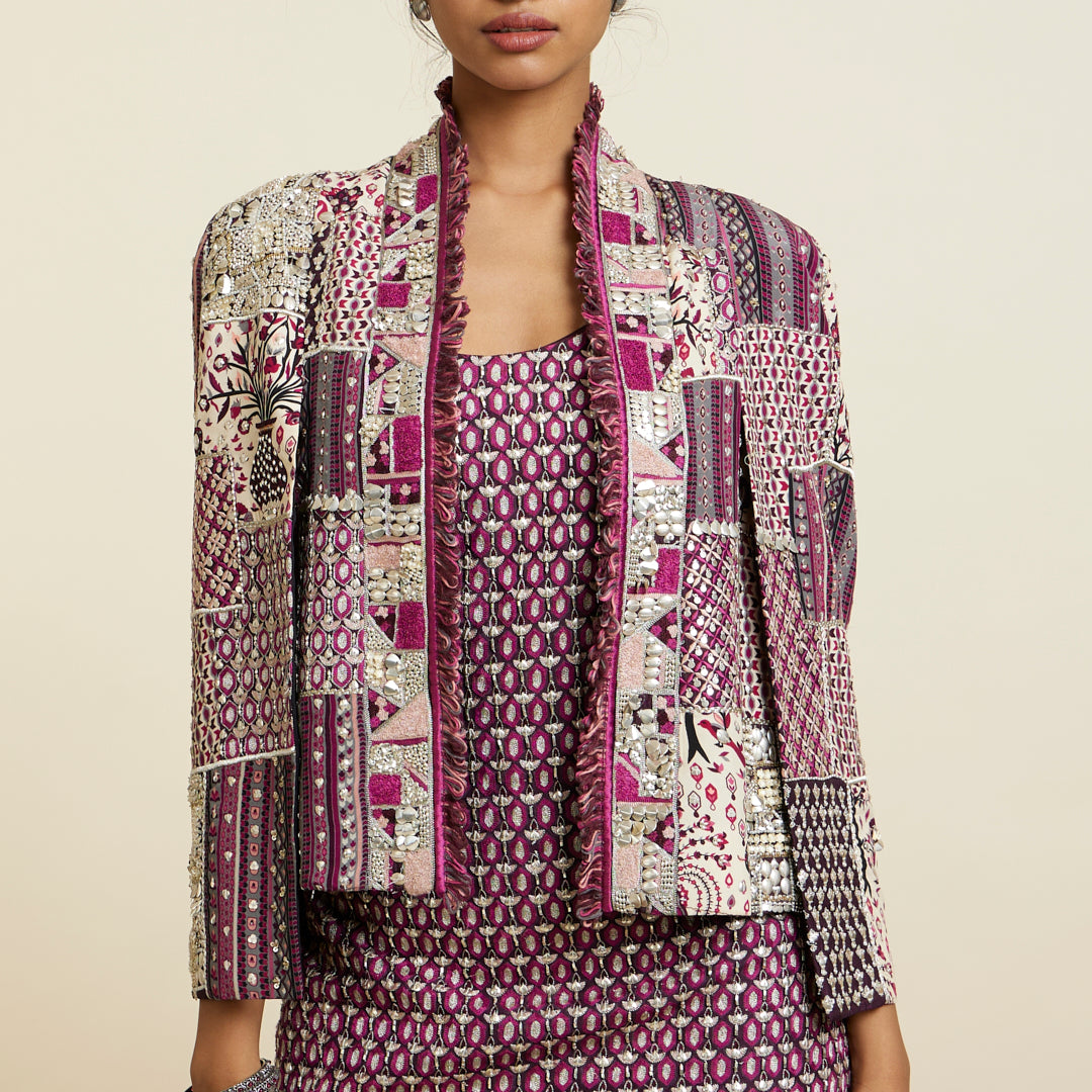 MERLOT PATCHWORK NOOR JACKET