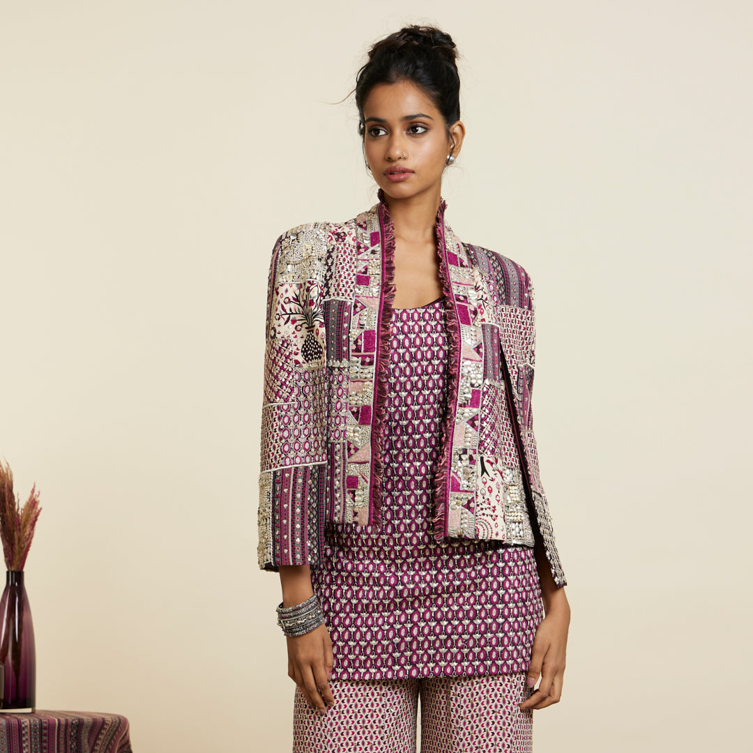 MERLOT PATCHWORK NOOR JACKET