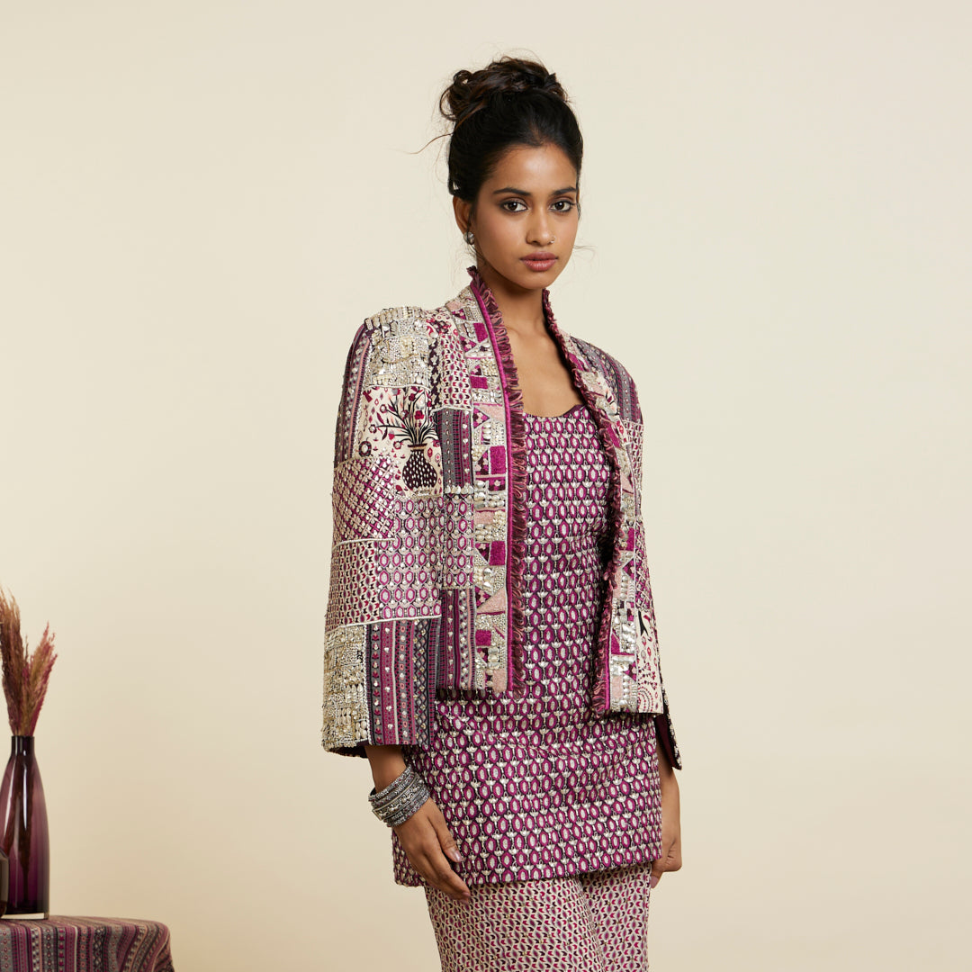 MERLOT PATCHWORK NOOR JACKET