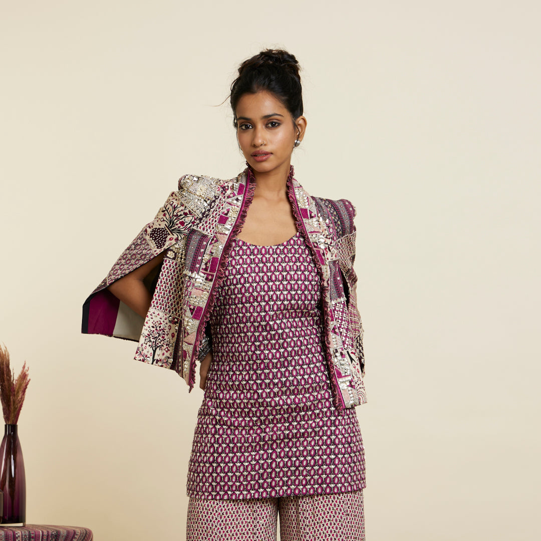 MERLOT PATCHWORK NOOR JACKET