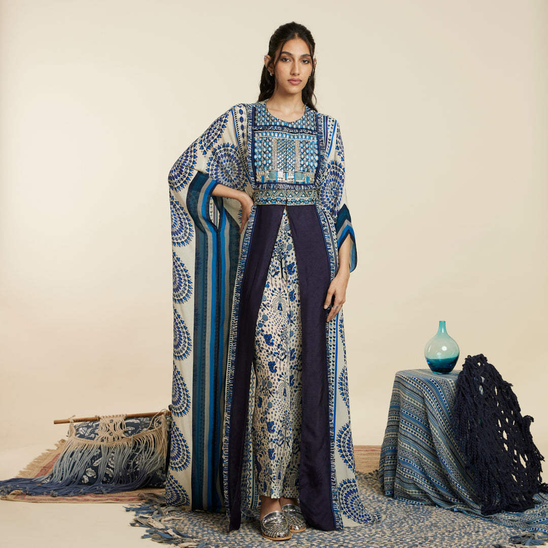 BLUE BIG BUTTA KAFTAN SET