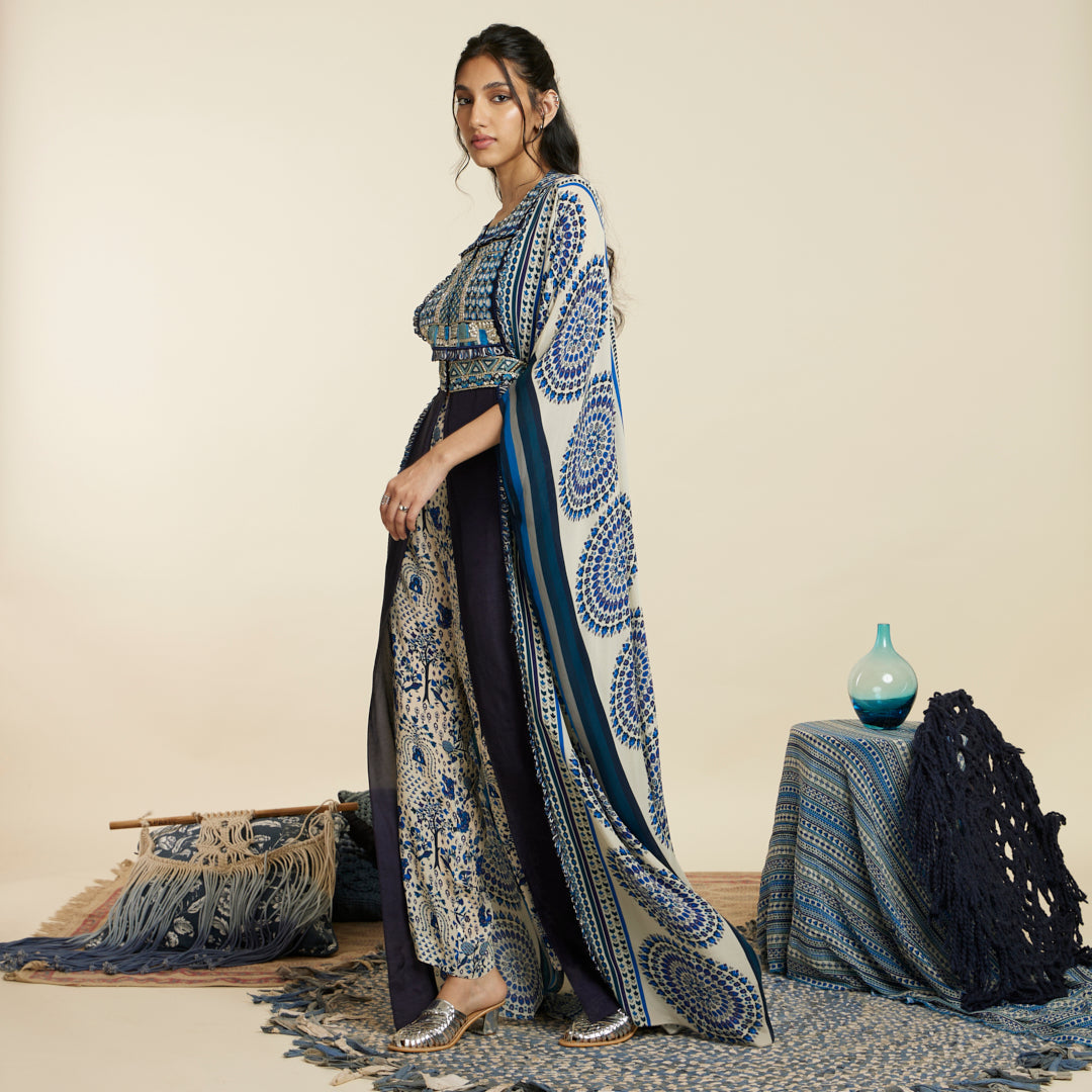 BLUE BIG BUTTA KAFTAN SET