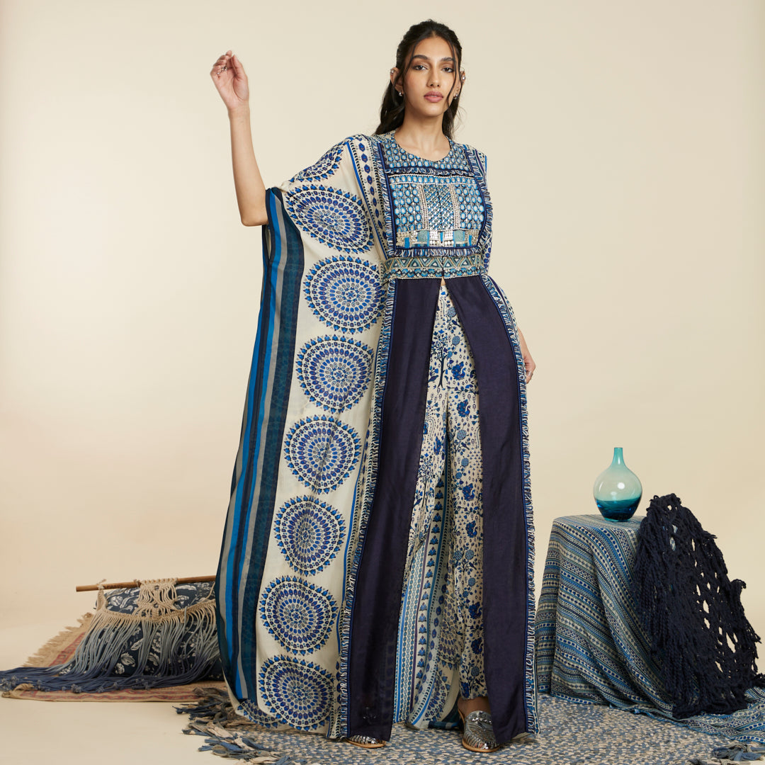 BLUE BIG BUTTA KAFTAN SET