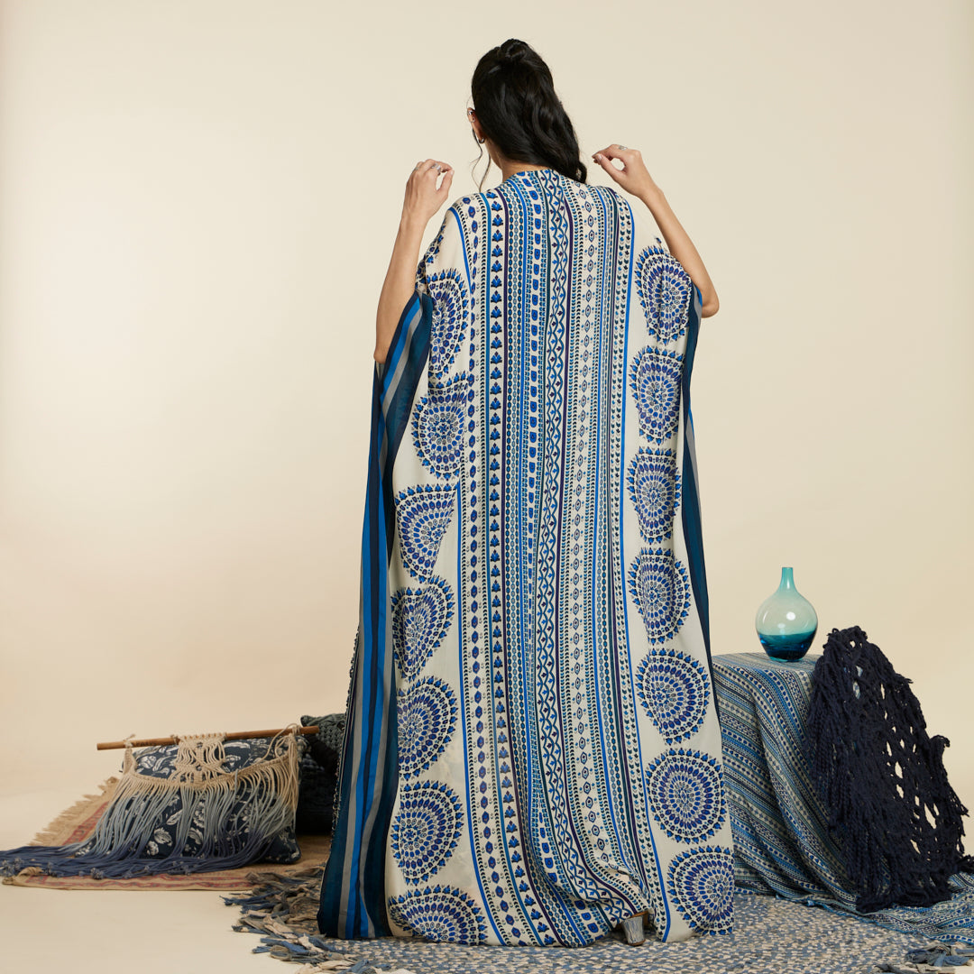 BLUE BIG BUTTA KAFTAN SET