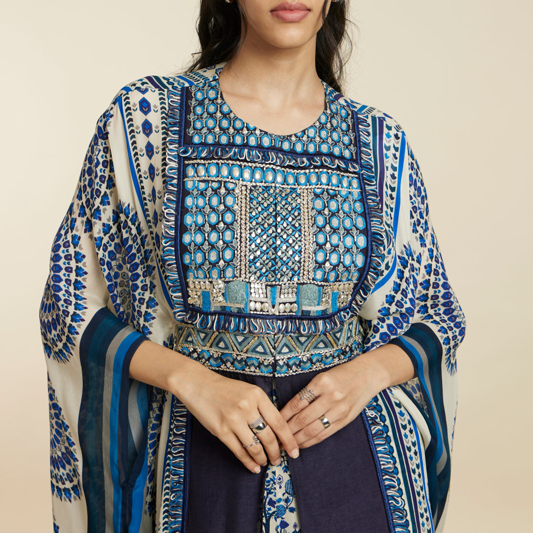 BLUE BIG BUTTA KAFTAN SET