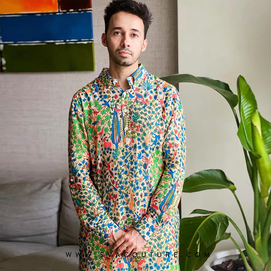 Bagh Print Short Kurta