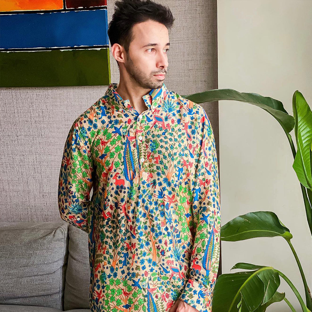 Bagh Print Short Kurta